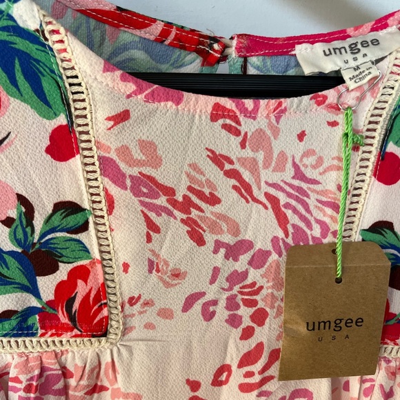 Umgee dress long sleeve bright flowy size Medium NWT - Picture 5 of 8